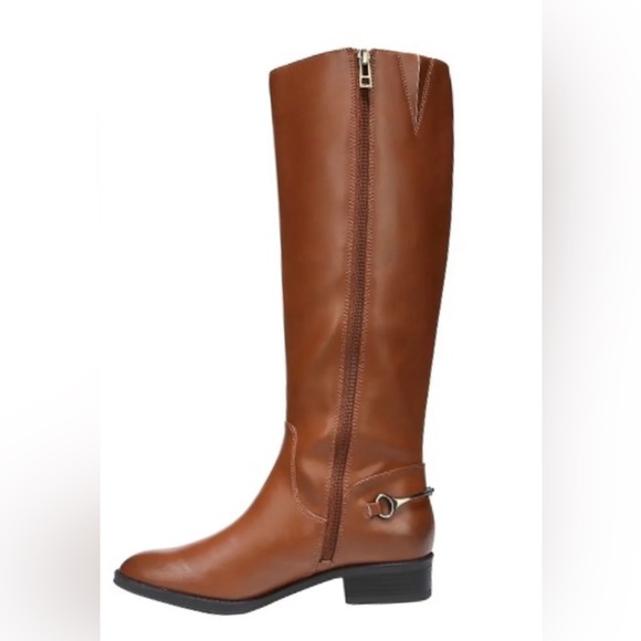 SAM AND LIBBY NEW 8.5 women’s brown cognac riding boots perry vegan leather - Picture 4 of 10